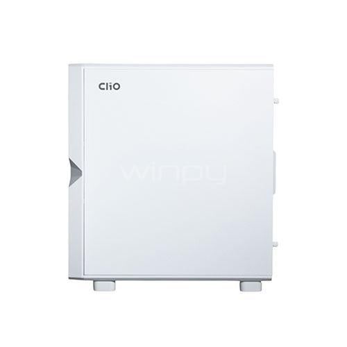 Gabinete Gamer Clio M4 (Micro ATX, Vidrio Templado, 3 Ventiladores ARGB, Blanco)