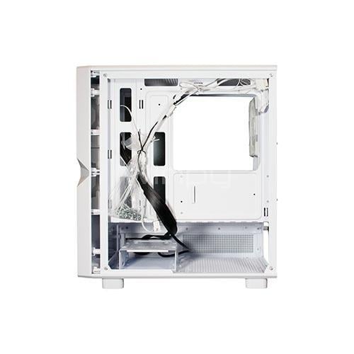 Gabinete Gamer Clio M4 (Micro ATX, Vidrio Templado, 3 Ventiladores ARGB, Blanco)