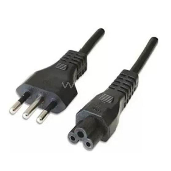 Cable de Poder Clio Tipo Trébol de 1.8 mts (Conector C5, Negro)