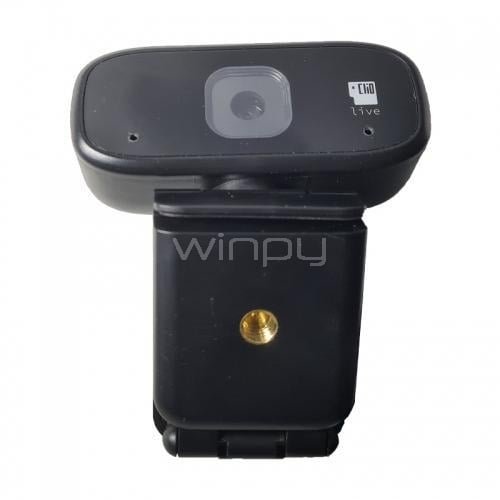 Webcam Clio Autofocus (Full HD, 30fps, 100°, Negro)