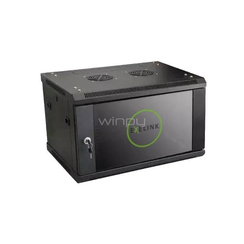 Rack de Muro Exelink de 9U (60 x 45cm, hasta 50Kg, IP20, Negro)