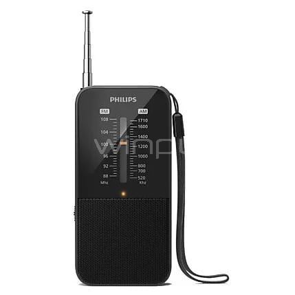 Radio Portátil Philips 32PHLT1509 (AM/FM, Negro)