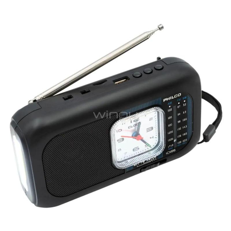 Radio Multibanda Philco 332PLCICX66 (Bluetooth, AM/FM/SW, Negro)