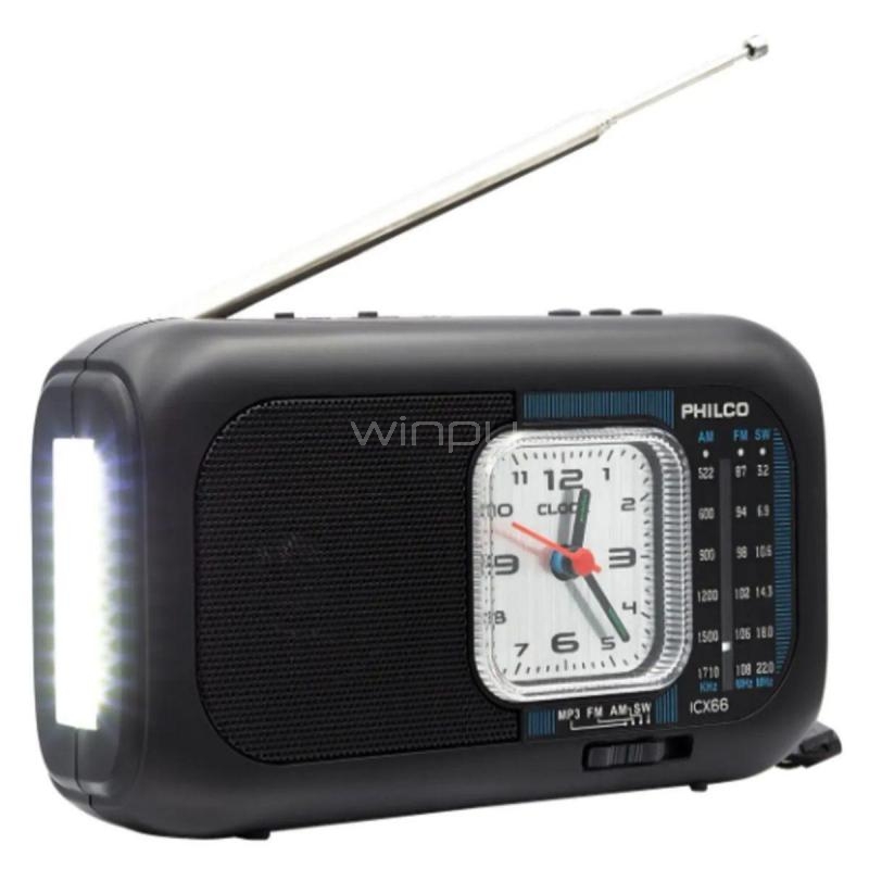 Radio Multibanda Philco 332PLCICX66 (Bluetooth, AM/FM/SW, Negro)