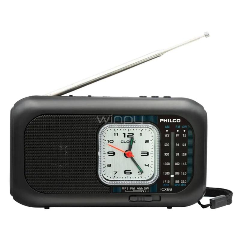 Radio Multibanda Philco 332PLCICX66 (Bluetooth, AM/FM/SW, Negro)