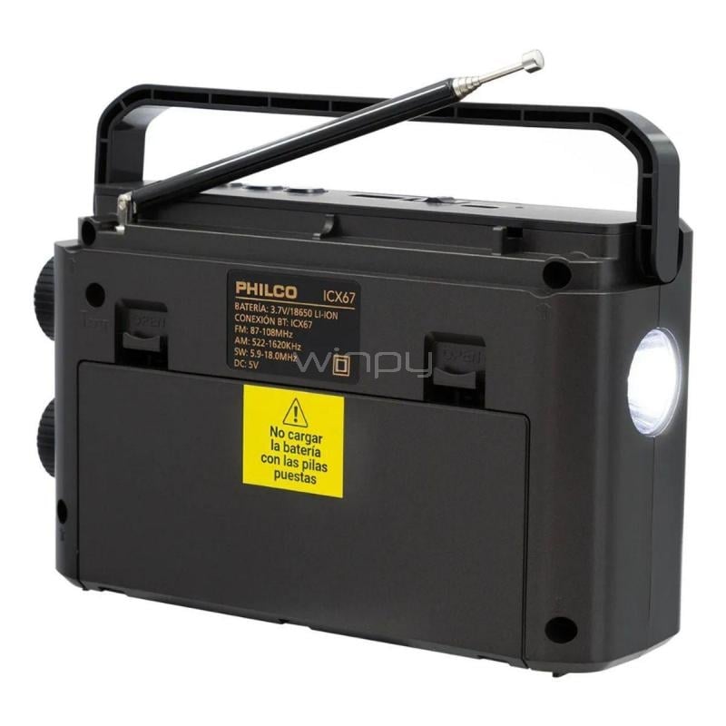 Radio Multibanda Philco 32PLCICX67 (Bluetooth, AM/FM/SW, Negro)
