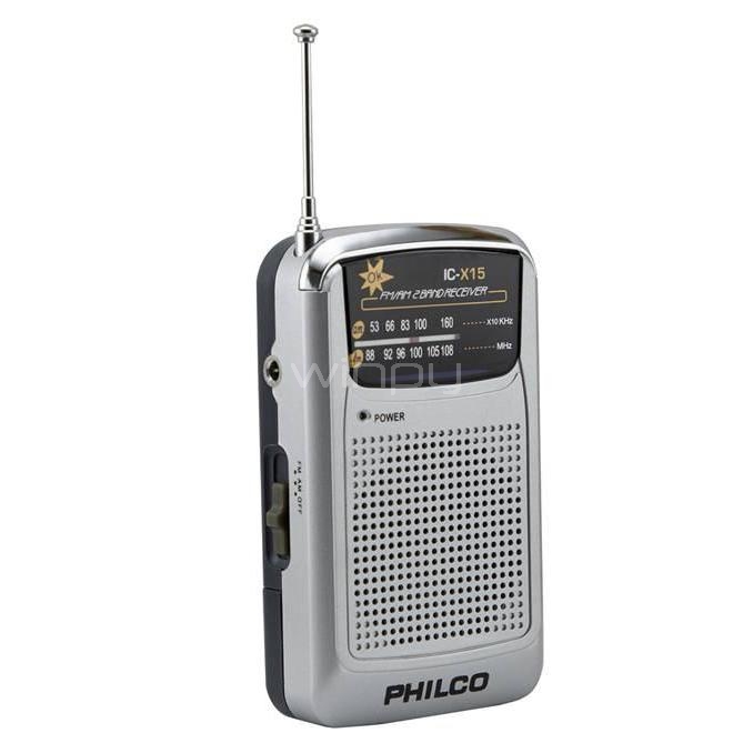 Radio Portátil con Audífonos Philco 32PRRICX15 (AM/FM, Negro)