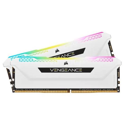 Kit Memorias RAM Corsair Vengeance RGB Pro SL White de 32GB (2x 16GB, DDR4, 3200MHz, XMP, CL16, UDIMM)
