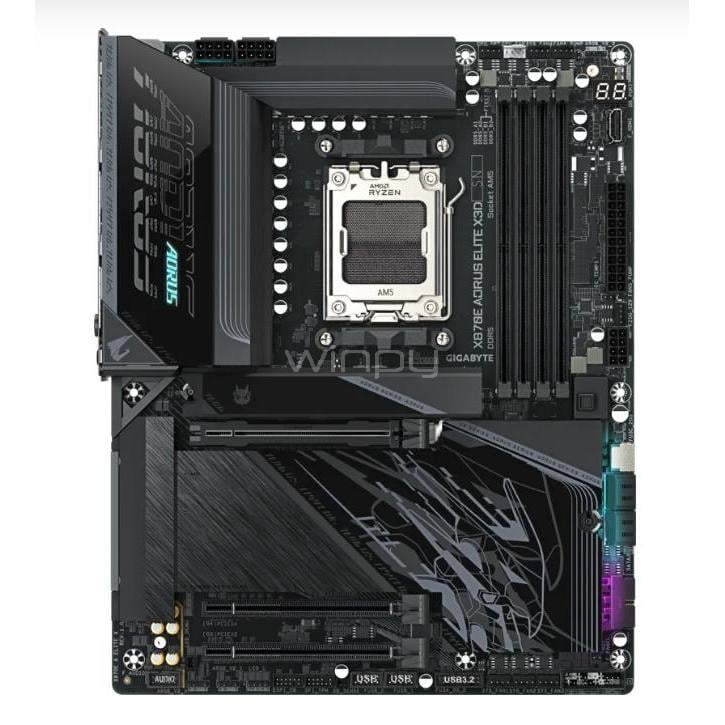 Placa Madre Gigabyte X870E AORUS ELITE X3D (AM5, DDR5, M.2 x4, Wi-Fi 7, ATX)