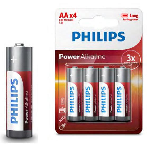 Pack de Pilas Alcalinas Philips AA (Blíster, 1.5V, 4 unidades)