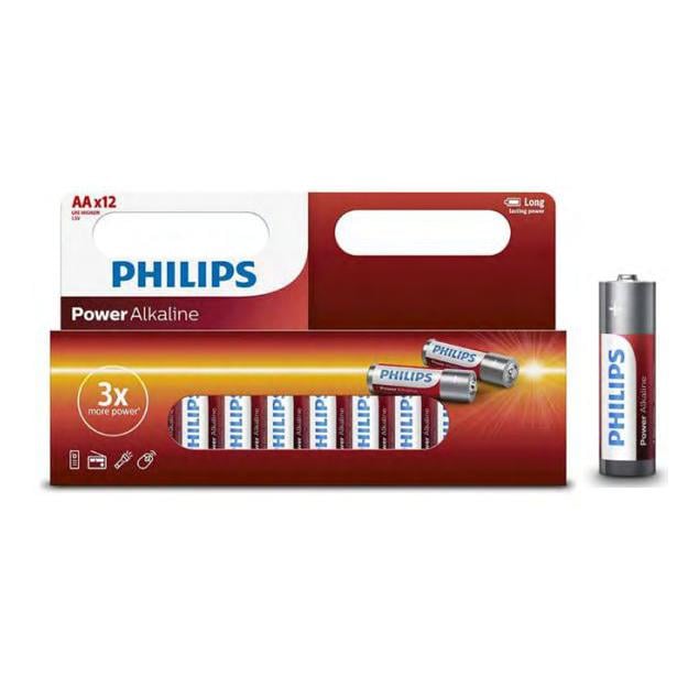 Pack de Pilas Alcalinas Philips AA (Blíster, 1.5V, 12 unidades)