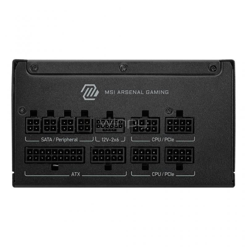 Fuente de Poder MSI MAG A1000GLS PCIE5 de 1000W (Certificada 80+ Gold, ATX 3.1)