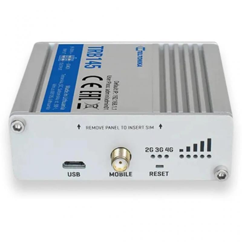 Gateway Industrial Teltonika TRB145 LTE Cat 1 (RS-485, 128MB RAM, 512MB Flash, USB 2.0, Gris)