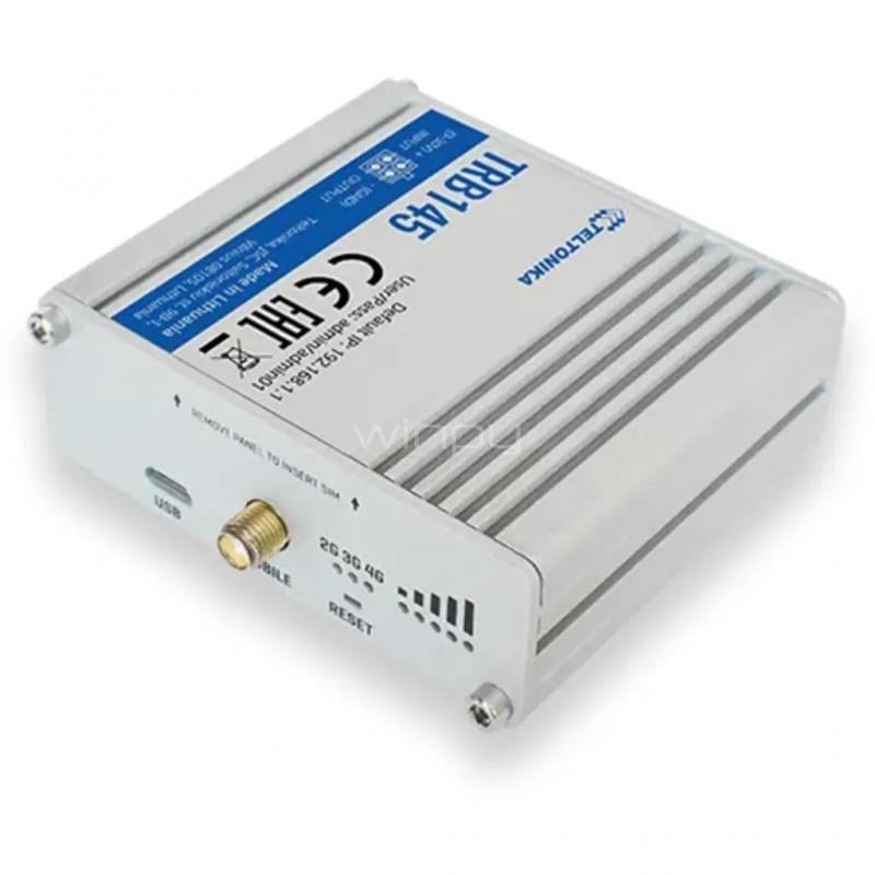 Gateway Industrial Teltonika TRB145 LTE Cat 1 (RS-485, 128MB RAM, 512MB Flash, USB 2.0, Gris)