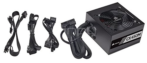 Fuente de alimentación ATX/EPS Corsair CX Series CX450M - (450 W, semi modular, certificación 80 PLUS Bronze