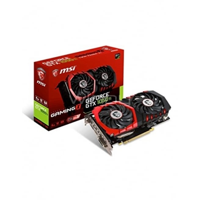 Tarjeta de Vídeo MSI NVIDIA GeForce GTX 1050 TI GAMING X 4G