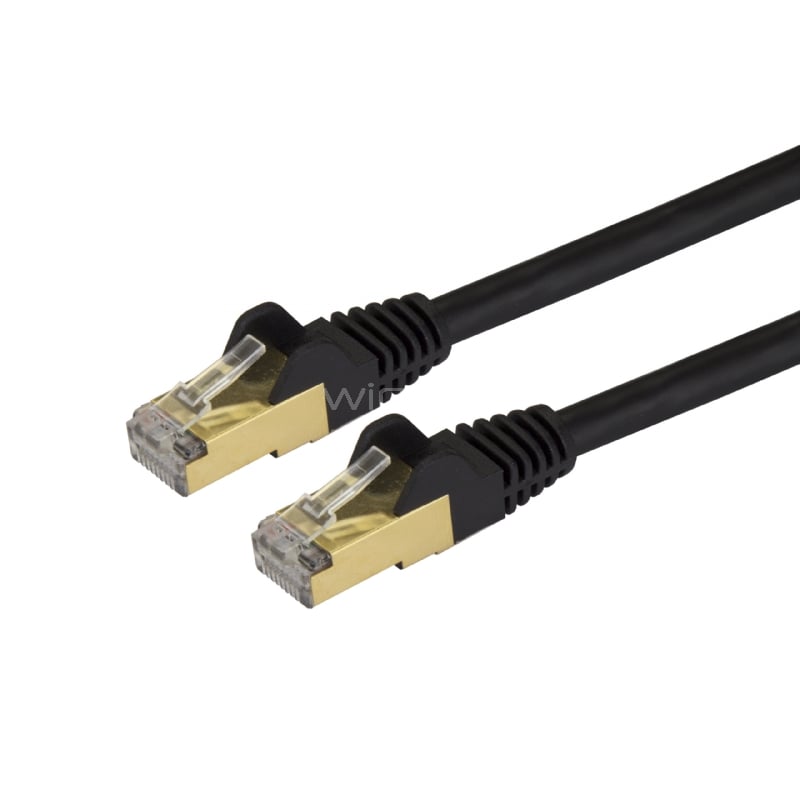 Cable de Red Ethernet Cat6a Blindado (STP) de 2,1m - Negro  - StarTech