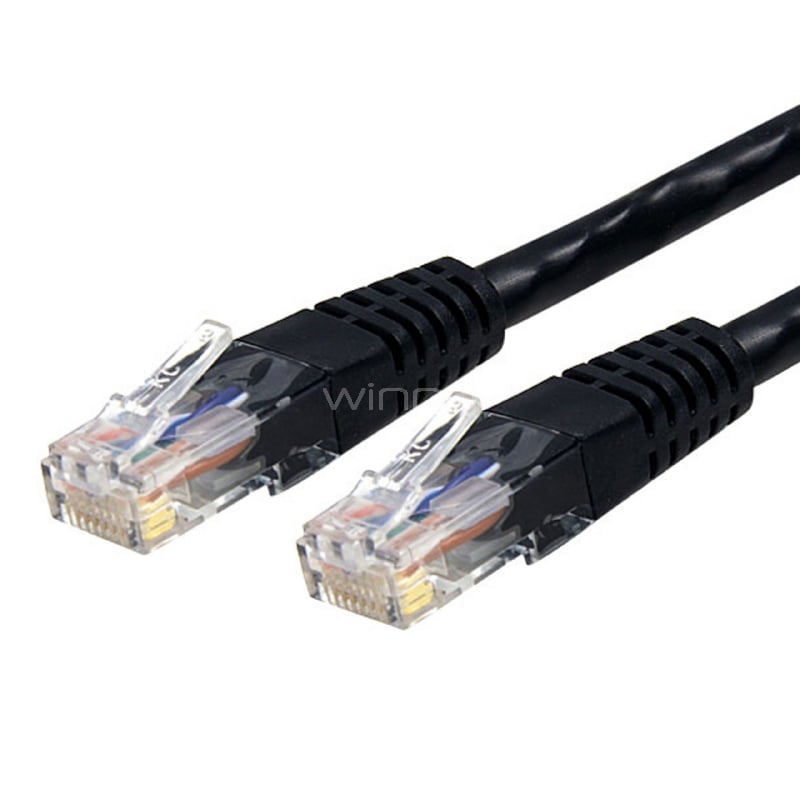 Cable de 3m Negro de Red Gigabit Cat6 Ethernet RJ45 UTP Moldeado - Certificado ETL - StarTech