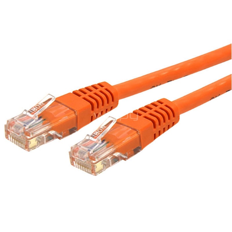 Cable de Red 7.6m Categoría Cat6 UTP RJ45 Gigabit Ethernet ETL - Patch Moldeado - Naranja - StarTech