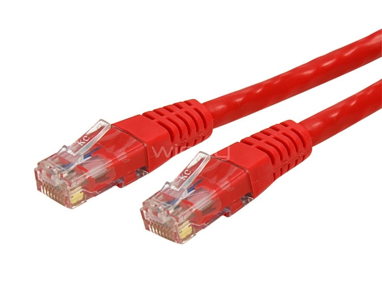 Cable de Red 15.2m Categoría Cat6 UTP RJ45 Gigabit Ethernet ETL - Patch Moldeado - Rojo - StarTech