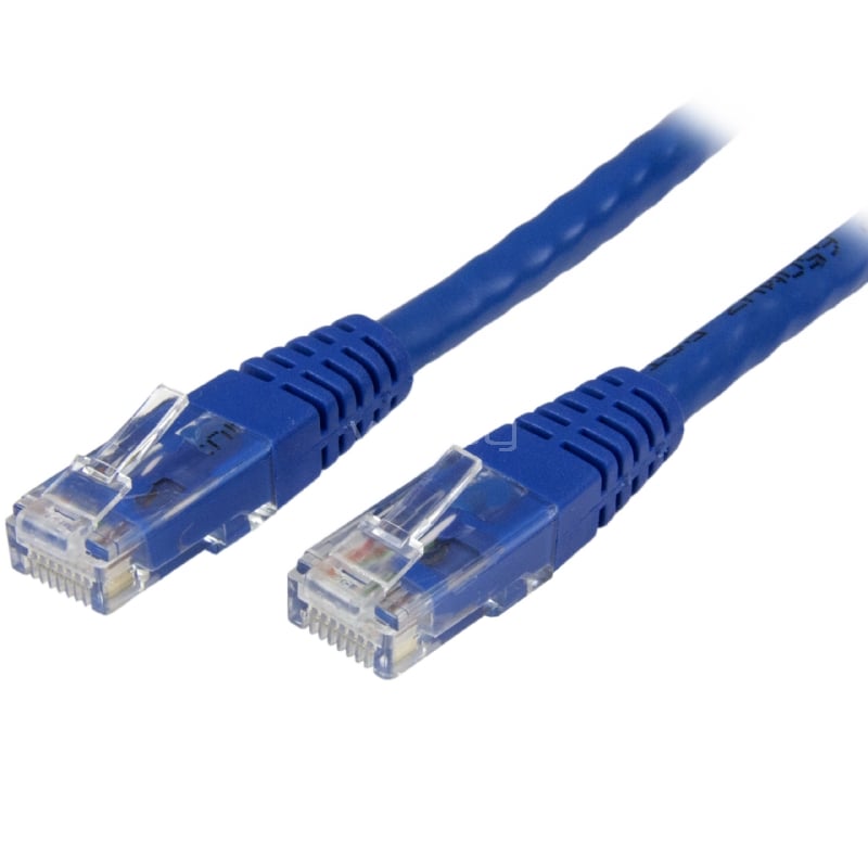 Cable de Red 22.8m Categoría Cat6 UTP RJ45 Gigabit Ethernet ETL - Patch Moldeado - Azul - StarTech