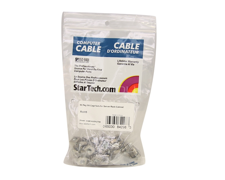 Paquete de 50 Tuercas Enjauladas Cage Nuts M6 - StarTech