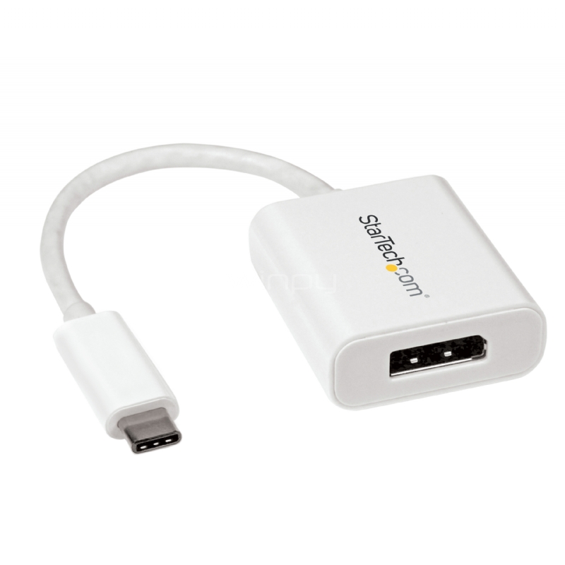 Adaptador de Video Externo USB-C a DisplayPort - Conversor de Video Type-C a DP 4K 60Hz - Blanco - StarTech