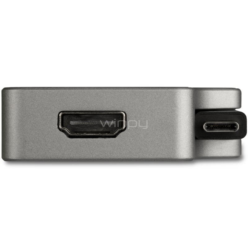 Adaptador de Video Multipuertos USB C - 4 en 1 - con Entrega de Alimentación PD de 95W - Convertidor - Gris Espacial - StarTech