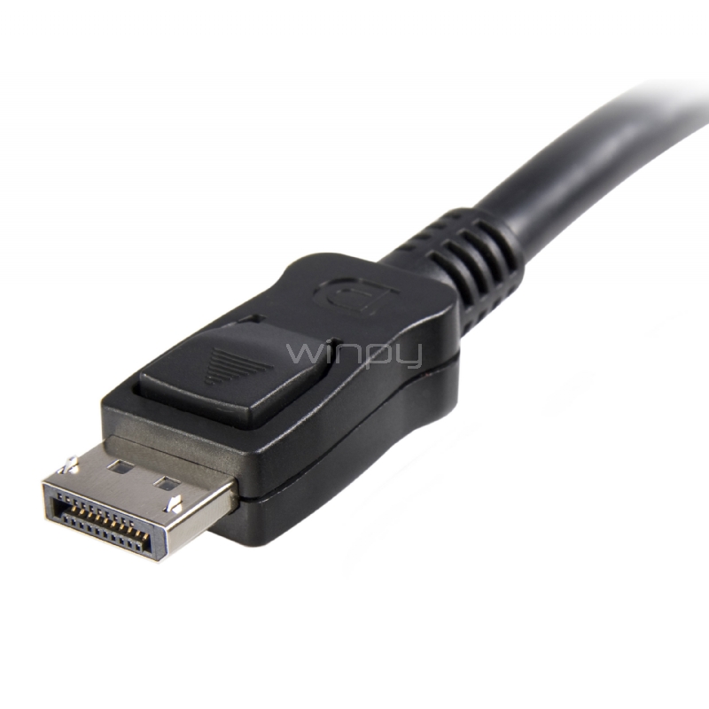 Cable 1,8m Certificado DisplayPort con Pestillo Latches Seguro con Bloqueo para Monitor - 2x Macho DP - Negro - StarTech