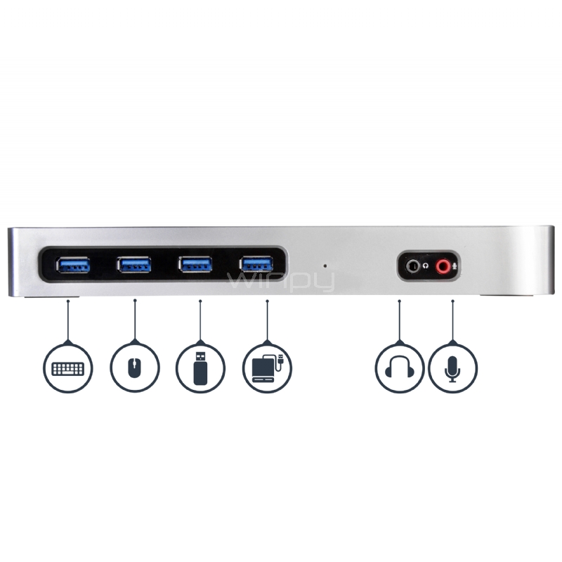 Docking Station 4K Dual con 6 Puertos  USB C / USB 3.0 - StarTech