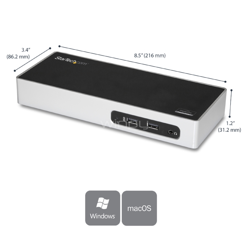 Docking Station USB 3.0 para Dos Pantallas - 6x USB 3.0 - StarTech