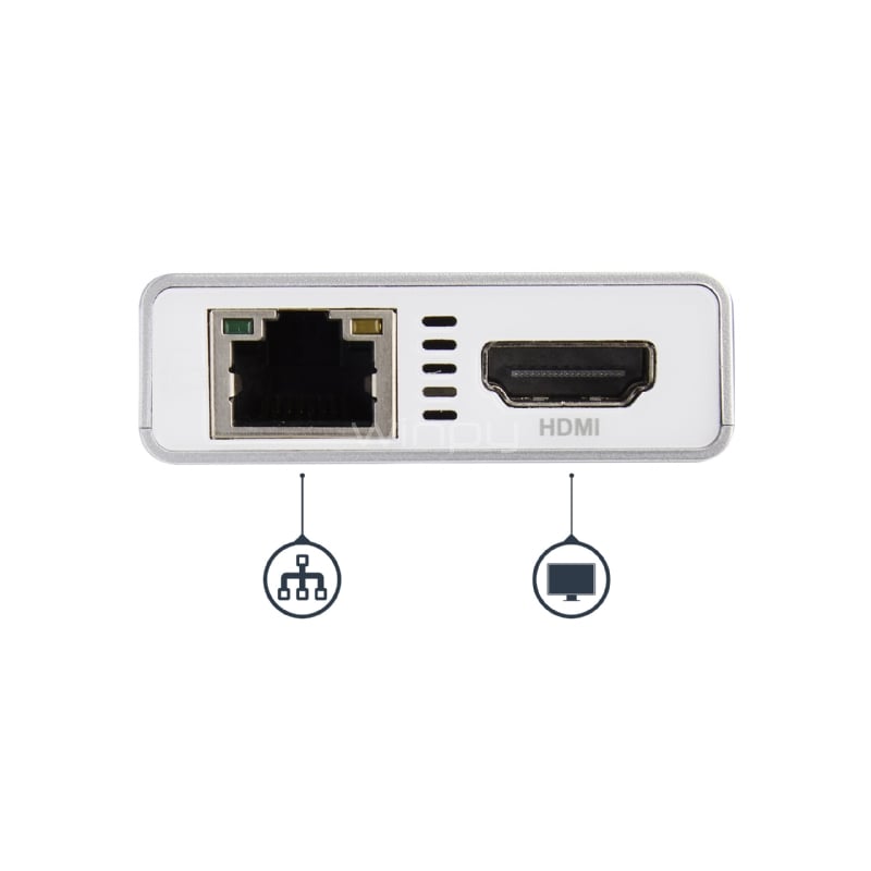 Adaptador USB-C Multifunción para Notebooks - con Entrega de Potencia - 4K HDMI - USB 3.0 - Blanco - StarTech