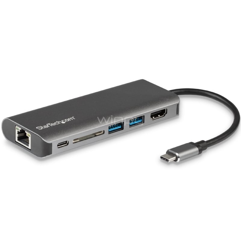 Docking Station Notebooks USB-C - Replicador Puertos USB Tipo C HDMI Red Ethernet SD - con PD - StarTech - Winpy.cl