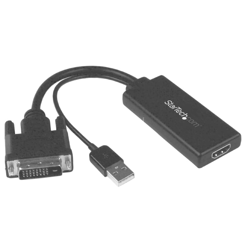 Adaptador de Video DVI a HDMI con Alimentación USB y Audio - 1080p ...