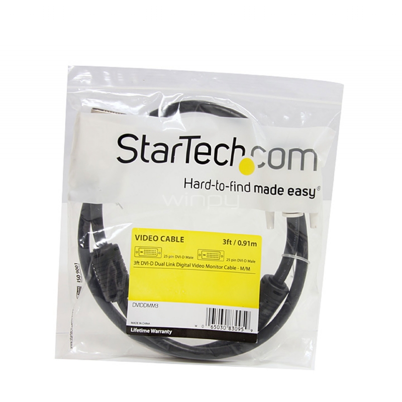 Cable de 3m DVI-D de Doble Enlace - Macho a Macho - StarTech