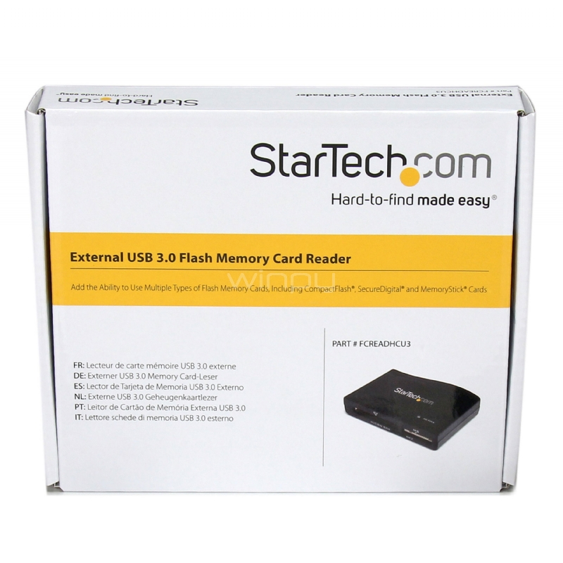 Lector Multi Tarjetas de Memoria Flash USB 3.0 Super Speed SD CF CompactFlash MS  - StarTech