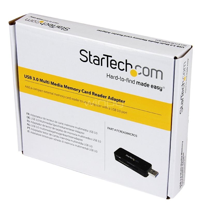 Lector de Tarjetas de Memoria StarTech USB 3.0 (SD, MicroSD, MS, para PC Mac)