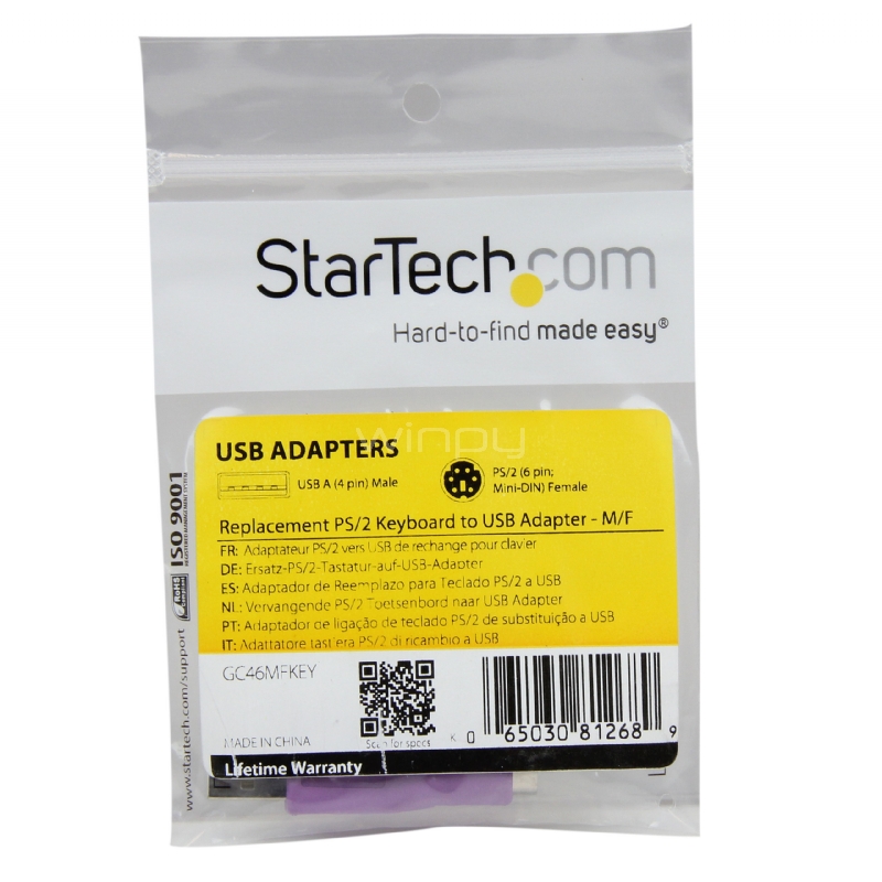 Adaptador Conversor PS/2 MiniDIN a USB para Teclado - PS/2 Hembra - USB ...
