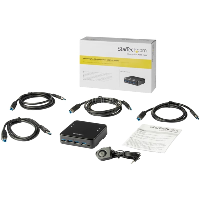 Switch Conmutador USB 3.0 4x4 para Compartir Dispositivos Periféricos - StarTech