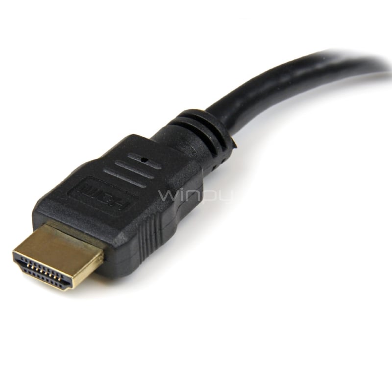 Adaptador de 20cm HDMI a DVI - DVI-D Hembra - HDMI Macho - Cable Conversor de Video - Negro - StarTech