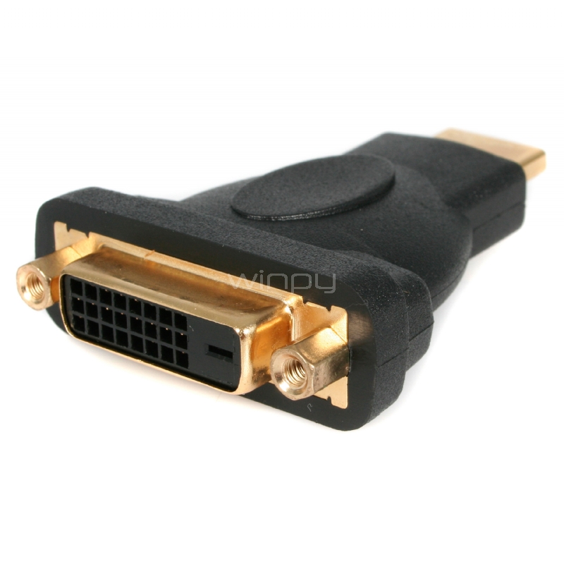 Adaptador  HDMI a DVI - DVI-D Hembra - HDMI Macho - Conversor - Negro - StarTech