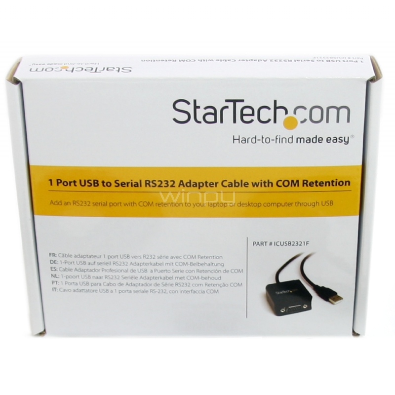 Cable 1,8m USB a Puerto Serial RS232 DB9 con Retención del Puerto de Asignación COM - StarTech
