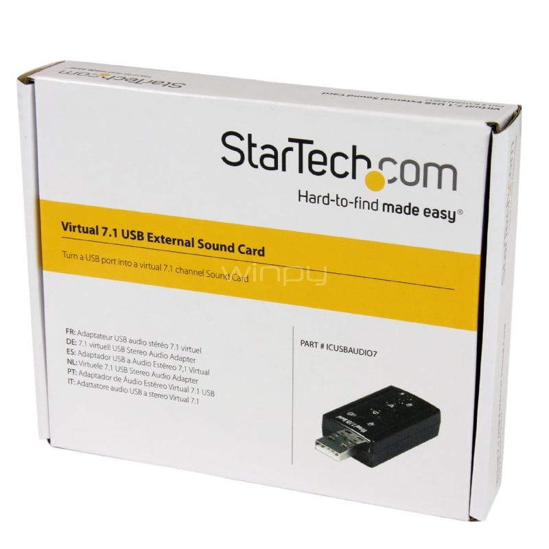 Tarjeta de Sonido 7,1 Virtual USB Externa Adaptador Conversor - StarTech