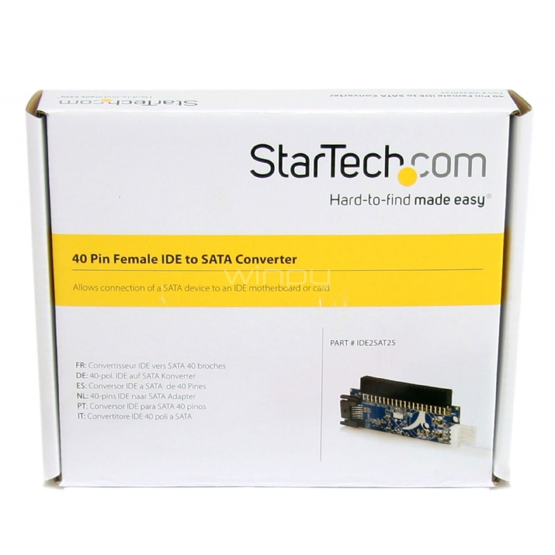 Conversor Adaptador IDE ATA a SATA de 2,5in y 3,5 Pulgadas Solo Datos - StarTech