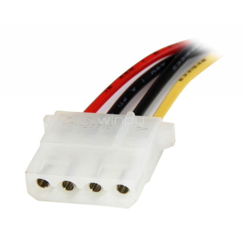 Cable 30cm Adaptador Convertidor Molex 4 Pines a SATA - Hembra LP4 a Macho SATA Alimentación - StarTech