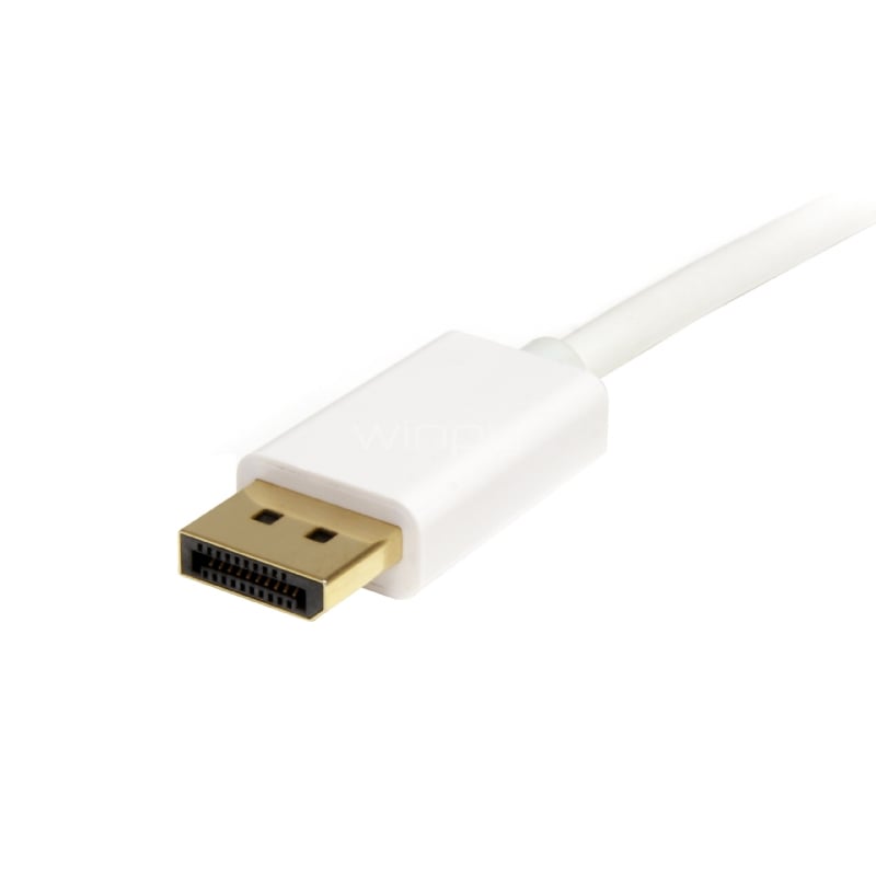 Cable Adaptador de 2m de Monitor Mini DisplayPort 1.2 Macho a DP Macho - 4k Blanco - StarTech