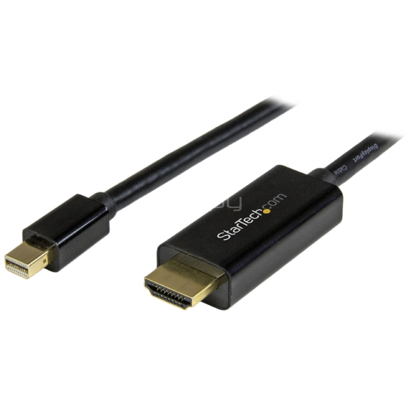 Cable Conversor Mini DisplayPort a HDMI de 1m - Color Negro - Ultra HD 4K - StarTech