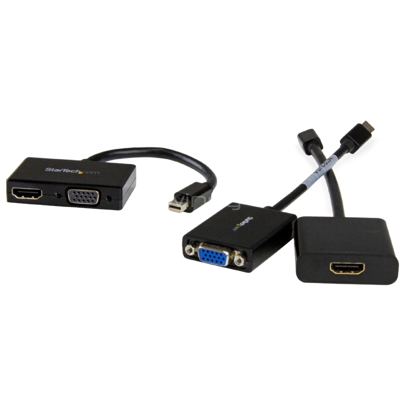 Adaptador Mini DP de Audio/Video para Viajes - Conversor Mini DisplayPort a HDMI o VGA - 1920x1200 1080p - StarTech