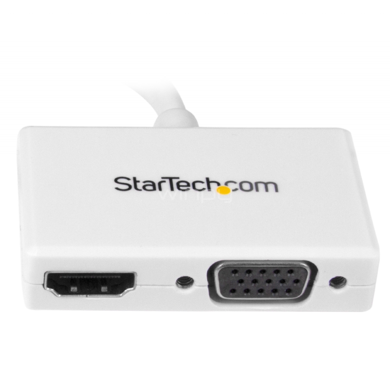 Adaptador Mini DP de Audio/Video para Viajes - Conversor Mini DisplayPort a HDMI o VGA - 1080p Blanco - StarTech