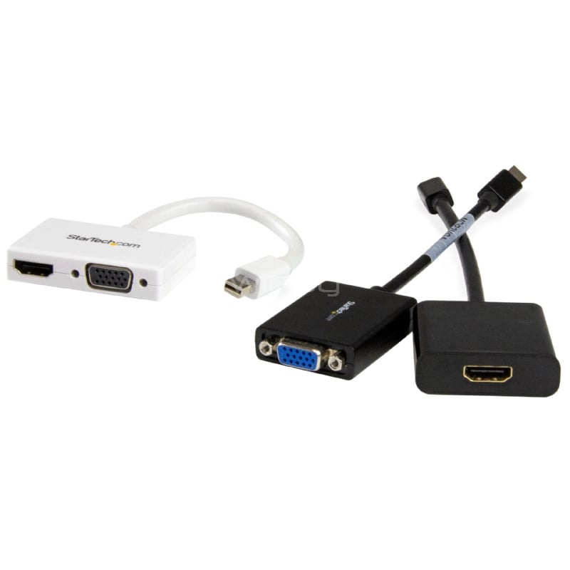 Adaptador Mini DP de Audio/Video para Viajes - Conversor Mini DisplayPort a HDMI o VGA - 1080p Blanco - StarTech